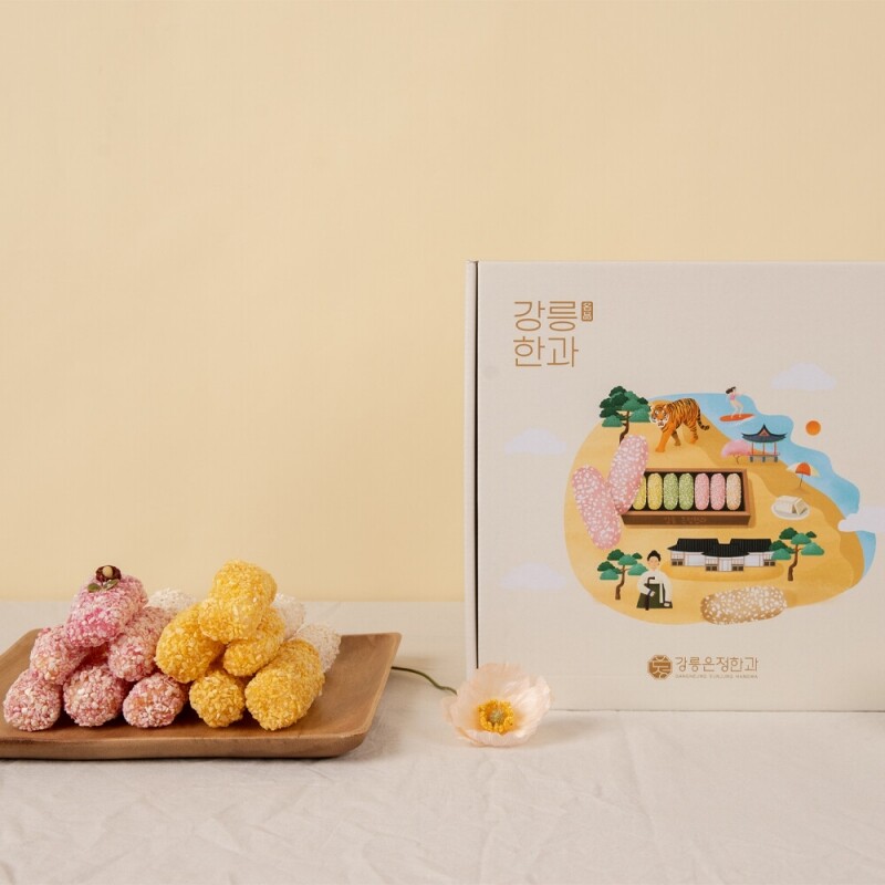 강원더몰,강릉은정한과 꽃한과1호 310g 세트 (전통 유과 수제 답례품 명절 설날 추석선물)