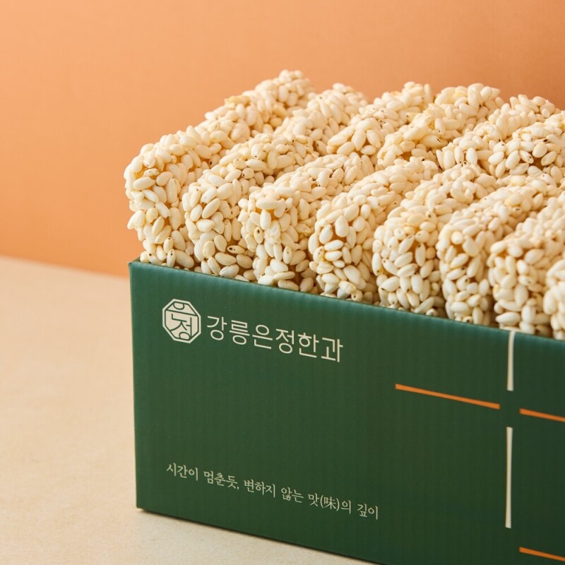 강릉몰,강릉은정한과 통밥과줄 1kg(500gX2봉) (대용량 유과 답례품 명절 설날 추석 단체선물)