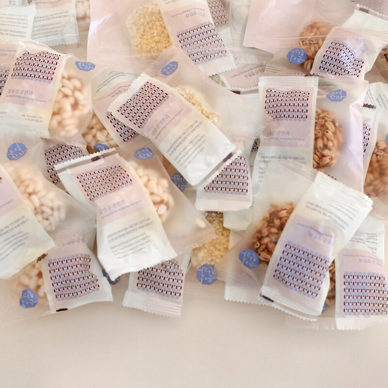 강원더몰,강릉은정한과 한입과줄 600g(200gX3봉) (전통 유과 조청 과즐 답례품 명절 설날 추석 단체선물)