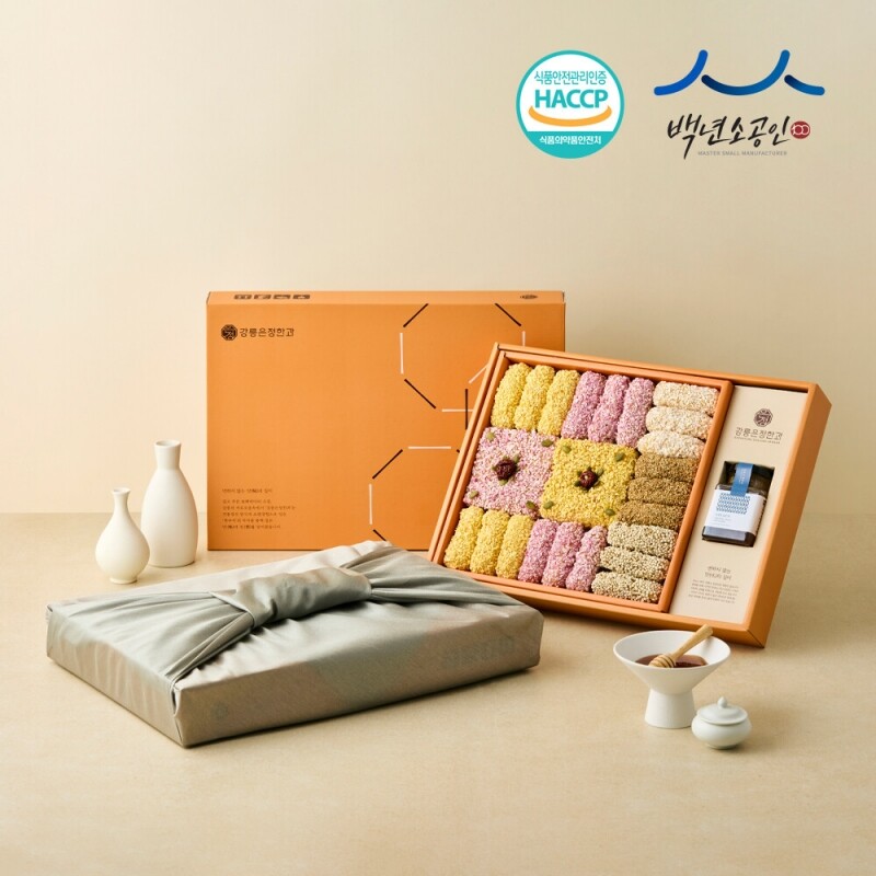강릉몰,강릉은정한과 담화연 유과 선물세트 수제 한과 전통과자 명절 설날 추석 부모님 상견례선물