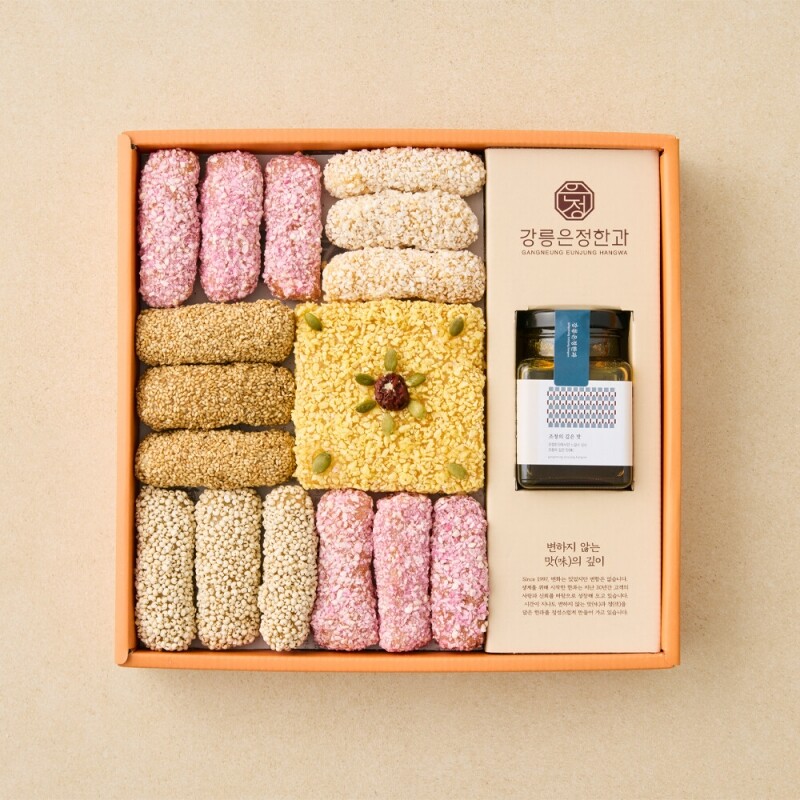 강릉몰,강릉은정한과 정담화 1호 선물세트 수제 한과 전통과자 명절 설날 추석 부모님 상견례선물