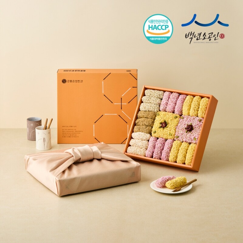 강릉몰,강릉은정한과 정담화 2호 선물세트 수제 한과 전통과자 명절 설날 추석 부모님 상견례선물