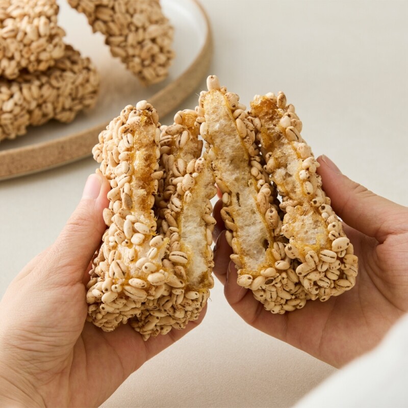 사임당에프앤비,강릉은정한과 보리과줄 1kg(500gX2봉) (대용량 유과 답례품 명절 설날 추석 단체선물)