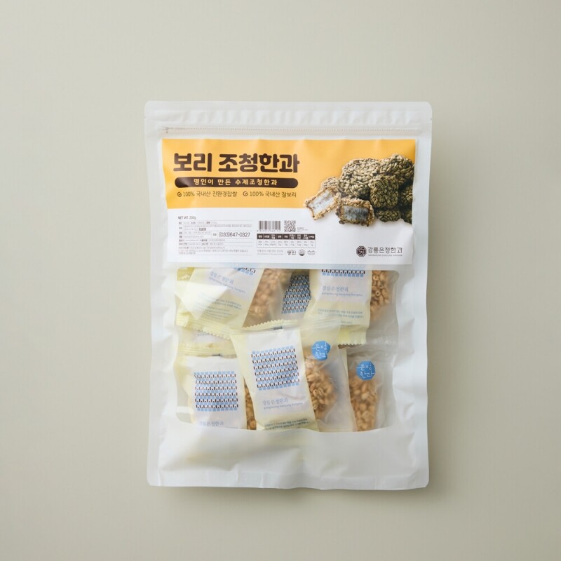 강릉몰,강릉은정한과 한입한과 600g(200gX3봉) (전통 유과 조청 과즐 답례품 명절 설날 추석 단체선물)