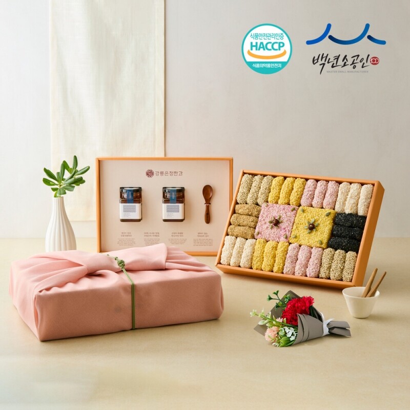 강릉은정한과 청연화 유과 선물세트 수제 한과 전통과자 명절 설날 추석 부모님 상견례선물